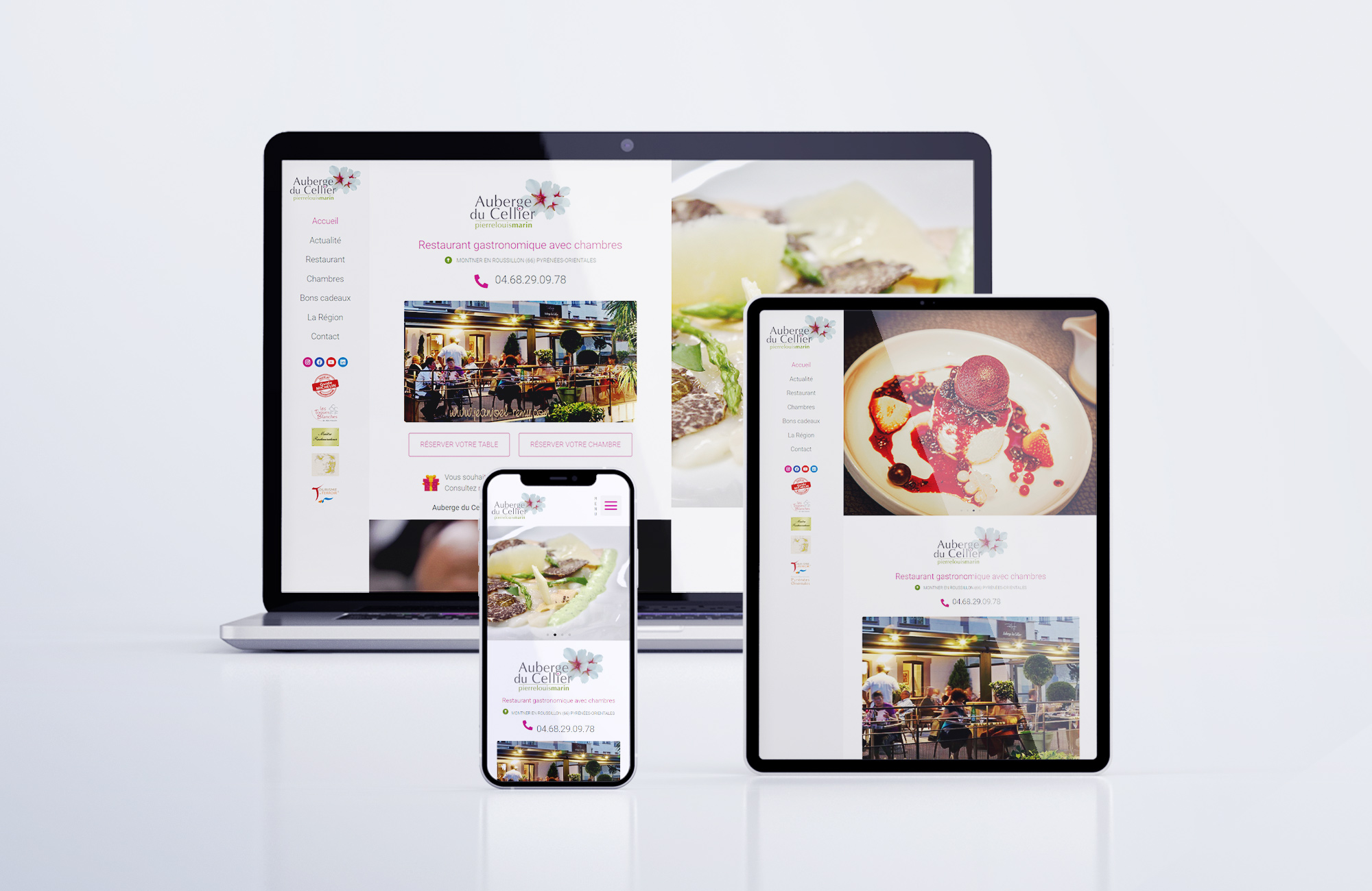 creation site web restaurant gastronomique