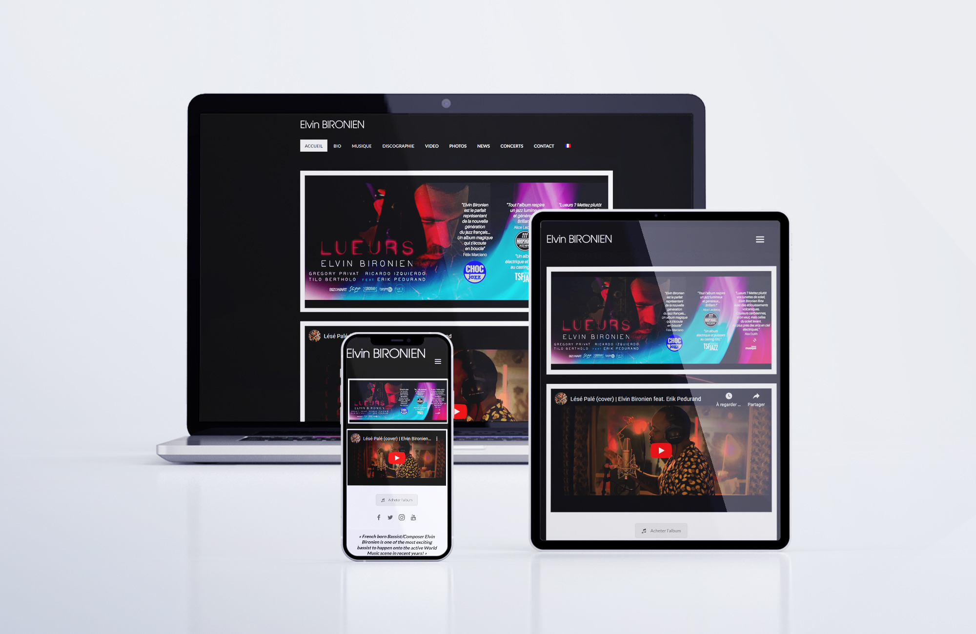 refonte site web musicien compositeur