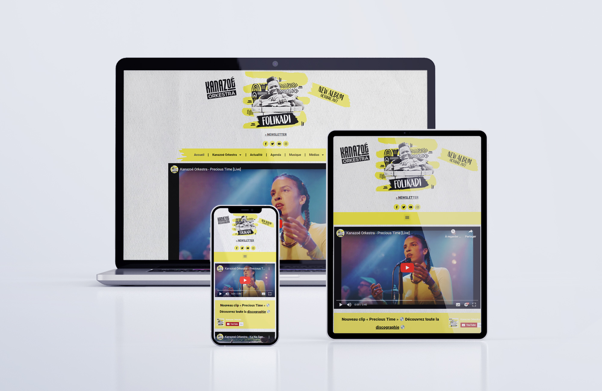 Refonte site web groupe artistes