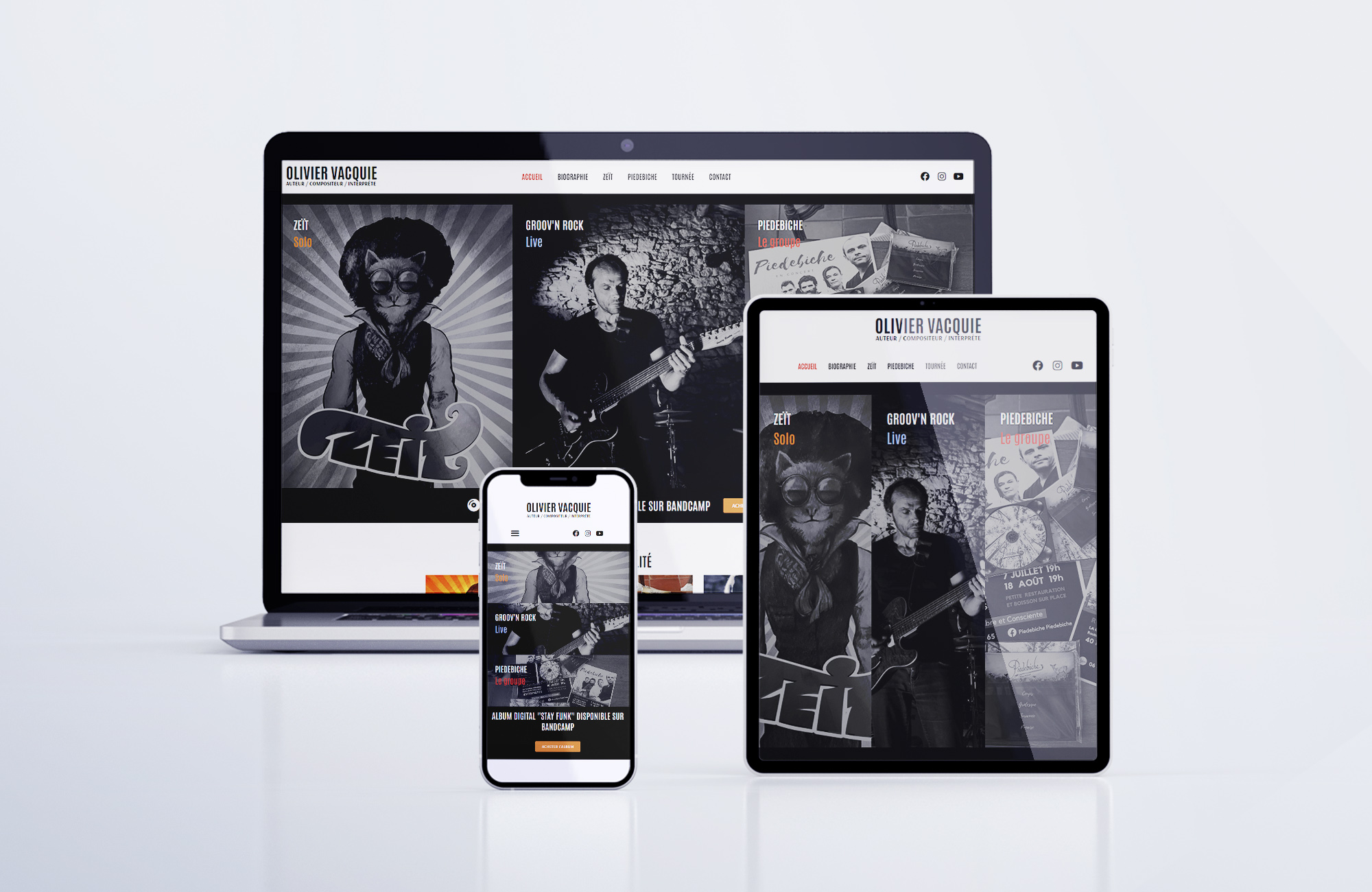 Creation site web artiste multi-instrumentiste